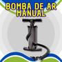 Imagem de Bomba De Ar  Portátil Mangueira C/ 3 Ponteiras Manual Inflador Feita em Plástico 38cm DM Toys