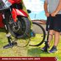 Imagem de Bomba De Ar Profissional Manual Pneus Carro Moto Bicicleta com manometro bico fino e grosso 160psi