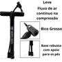 Imagem de Bomba Encher Pneu Bicicleta Bola Bike Manual Bico Grosso Aço