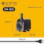 Imagem de Bomba Sub Soma Aquarios Sm- 900 (900 L/H) 127V