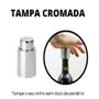 Imagem de Bomba Tampa A Vácuo Para Vinhos Rolha Adega Bebidas Cromada