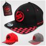 Imagem de Boné Aba Curva Aba Reta Trucker Snapback Strapback Preto Vermelho Chumbo Shutt Unissex