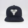 Imagem de Boné Fallen Snapback Sarja Bordado Preto e Branco Aba Reta