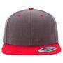 Imagem de Boné Flex Fit Básico Liso Snapback Unissex - Cinza e Vermelho