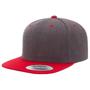 Imagem de Boné Flex Fit Básico Liso Snapback Unissex - Cinza e Vermelho