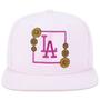 Imagem de Bone New Era 9FIFTY Original Fit MLB Los Angeles Dodgers Nature Aba Reta Aba Reta Snapback Rosa