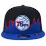 Imagem de Bone New Era 9FIFTY Philadelphia 76ers Tip-Off Aba Reta Aba Reta Snapback Preto