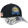 Imagem de Bone New Era 9FORTY Los Angeles Chargers Salute To Service 2022 Trucker Aba Curva Aba Curva Snapback Preto