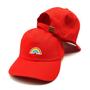 Imagem de Boné Strapback Baseball Vermelho Lgbt Arco-Íris Côrte