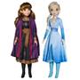 Imagem de Boneca Anna E Elsa Frozen Princesas Da Disney Articuladas Original Grande 55cm Brinquedos Novabrink