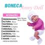 Imagem de Boneca Anny Doll Coleção Reborn Menina Perfumada Parece Bebe de Verdade Delicada