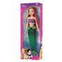 Imagem de Boneca Ariel Princesa Disney Pequena Sereia Articulada 82Cm