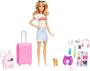 Imagem de Boneca Articulada Barbie Dia de Viagem Com Pet e Acessórios - Barbie Viajante Fashion - Dreamhouse - Mattel - HJY18