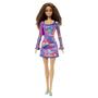 Imagem de Boneca Articulada Barbie Fashionistas 206 Vestido Tie Die Morena Com Sardas - Mattel - HJT03