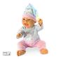 Imagem de Boneca Baby Babilina Soninho Bambola Grande 34cm com Pijama Touquinha de Dormir Brinquedo Recreativo