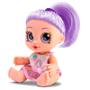 Imagem de Boneca Baby Papinha Articulada com Acessórios Rainbow Olhão Verde Roxo Bambola