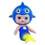 Imagem de Boneca Baby Shark Tubarãozinho Verde Rosa azul Fofinha 18cm