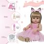 Imagem de Boneca Bailarina Cegonha Reborn - Vinil Siliconado Bege 46cm