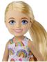 Imagem de Boneca Barbie Chelsea Club Menina Loira Vestido Arco-Íris