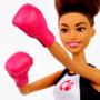 Imagem de Boneca Barbie Colecionável Morena Com Cabelo Black Power Quero Ser Profissões Atleta Lutadora De Boxe Boxeadora - Mattel