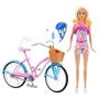 Imagem de Boneca Barbie com Bicicleta Ftv96 - Mattel