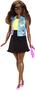 Imagem de Boneca Barbie Curvy Afro-Americana com Colete Jeans e Emoji