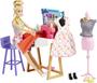 Imagem de Boneca Barbie Estilista com +25 Acessórios e Estúdio de Moda