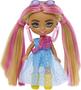Imagem de Boneca Barbie Extra Mini Minis - Loira com Listras Rosa (8cm) com Acessórios