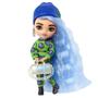 Imagem de Boneca Barbie Extra Minis Cabelo Azul Conjunto Verde Com Emojis E Acessórios