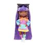 Imagem de Boneca Barbie Extra Minis Roxa Conjunto Colorido Com Acessórios