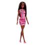 Imagem de Boneca Barbie Fashion Loira Com Vestido Rosa Coração Mattel