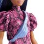 Imagem de Boneca Barbie Fashionista Cabelo Preto Vestido Roxo e Pochete, 143 Gxy99 - Mattel