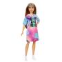 Imagem de Boneca Barbie Fashionista  com Estojo - Vestido Tie Dye - 159 - Mattel