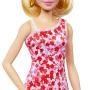 Imagem de Boneca Barbie Fashionista Loira Vestido De Flores Vermelhas 205 Mattel