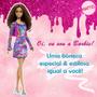 Imagem de Boneca Barbie Fashionista Vestido Colorido Mattel Original