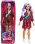 Imagem de Boneca Barbie Fashionistas 157 Cabelo Roxo Vestido Xadrez