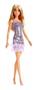 Imagem de Boneca Barbie Glitter Fashion Mattel Loira Vestido Roxo