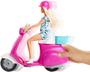 Imagem de Boneca Barbie Mattel Scooter Rosa brilha no escuro