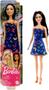 Imagem de Boneca Barbie Moda Fashion Morena Vestido Azul de Borboletas - Mattel