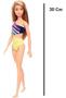 Imagem de Boneca Barbie Moda Praia Loira Escuro Maio Listrado - Mattel GHH38 ghw7
