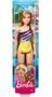 Imagem de Boneca Barbie Moda Praia Loira Escuro Maio Listrado - Mattel GHH38 ghw7