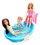 Imagem de Boneca Barbie Na Piscina Com Acessórios Morena Maiô Verde - Mattel