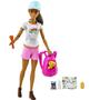 Imagem de Boneca Barbie Negra - Caminhada com Cachorrinho + Acessórios - Mattel GRN66