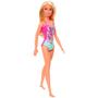 Imagem de Boneca Barbie Praia Loira Maiô Rosa Florido - Mattel
