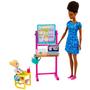 Imagem de Boneca Barbie Professora Negra Com Criança HCN20 Mattel