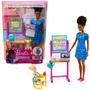 Imagem de Boneca Barbie Professora Negra Com Criança HCN20 Mattel