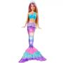 Imagem de Boneca Barbie Sereia Arco-iris Cauda Acende Na Agua Mattel