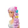 Imagem de Boneca Barbie Sereia Cabelo Longo Lilás Cauda Rosa HRR00 Mattel