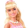 Imagem de Boneca Barbie The Movie, Margot Robbie como Barbie - Com Vestido Rosa Xadrez