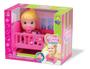 Imagem de Boneca bebê c/ bercinho e chupeta baby little dolls-divertoys